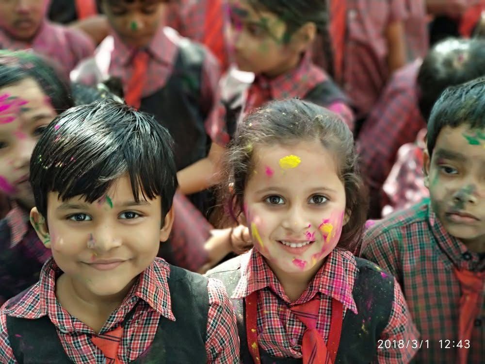 Happy students at Einstein Kids Planet Chhatarpur